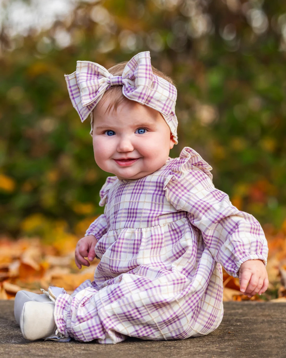 Periwinkle Plaid Romper