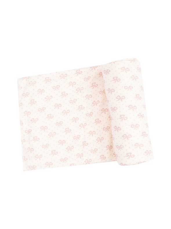 Vintage Mini Bows Swaddle Blanket