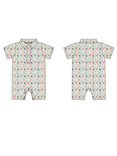 Dude Ranch Polo Romper