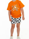 Grey Checkered Bike Shorts