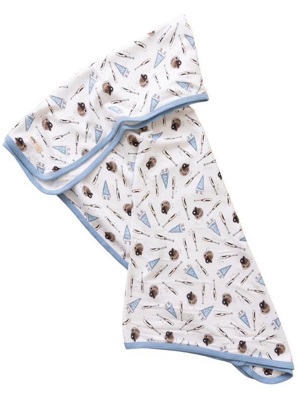 Baseball Let's Go Organic Blanket