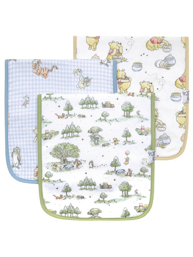 Copper Pearl Hundred Acre Wood Burp Cloth Set