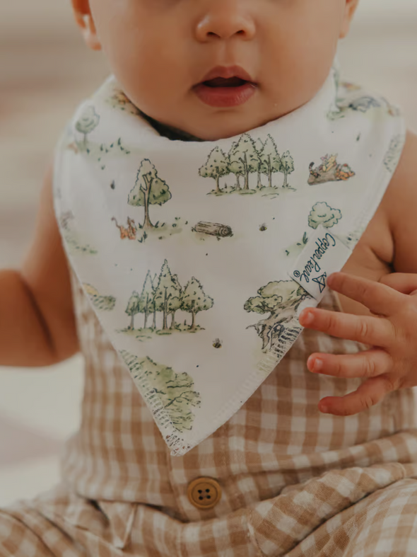 Copper Pearl Hundred Acre Wood Bandana Bibs