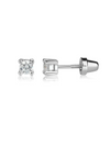 Sterling Silver CZ Stud Earrings