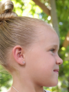 Sterling Silver CZ Stud Earrings