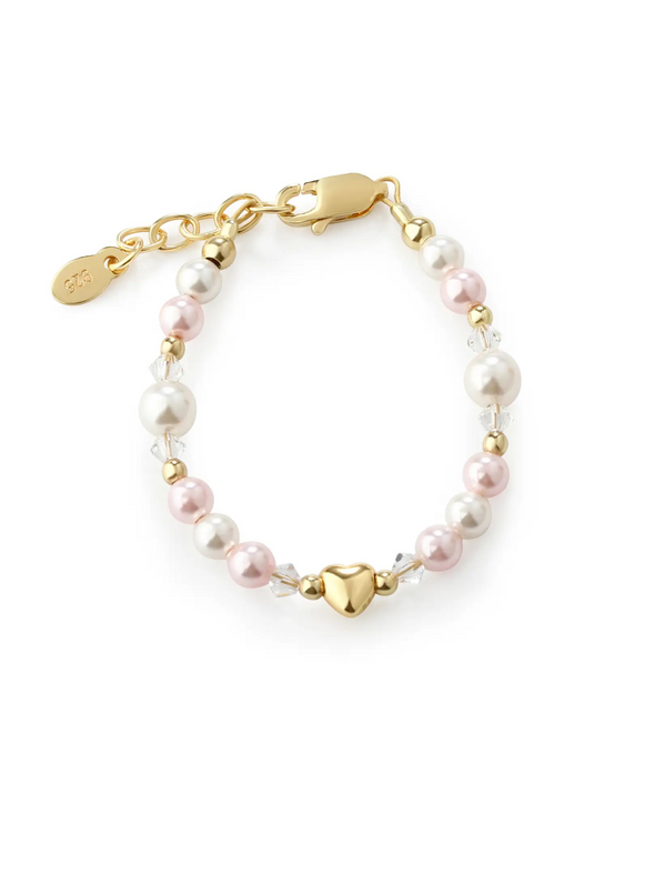 Evelyn 14k Gold-Plated Pink Pearl Bracelet