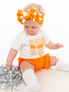 Orange and White Gingham Headband