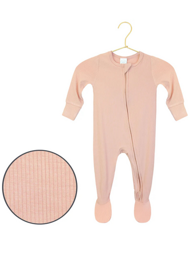 Lou Lou Audrey Ribbed Zipper Footie