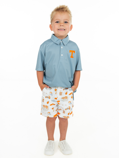Vols Grey Short Sleeve Polo Shirt