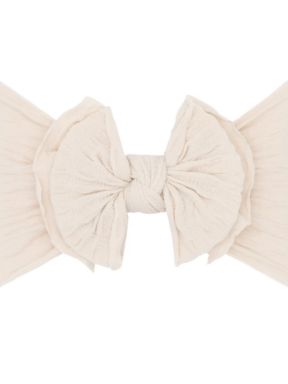 Biscuit Waffle Textured Headband Bow