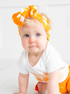 Orange and White Gingham Headband