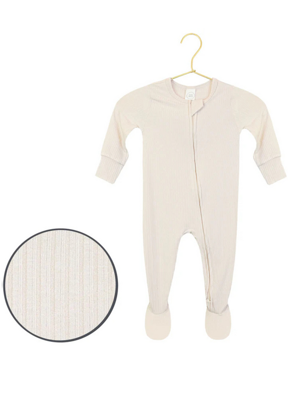 Lou Lou Cove Ribbed Zipper Footie