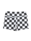 Grey Checkered Bike Shorts