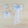 Lotus Dusty Blue Tulle Bow