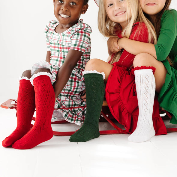 Fancy Christmas Knee High Sock 3 Pack