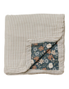 Taupe Stripe + Midnight Floral Muslin Quilt