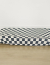 Charcoal Checkered Muslin Changing Pad Cover