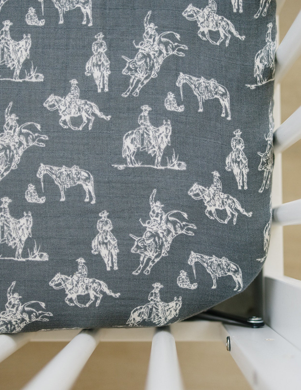 Wild West Muslin Crib Sheet