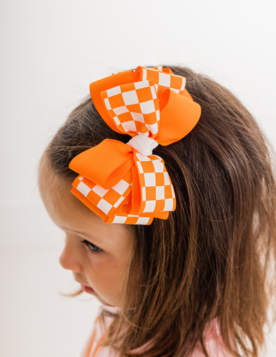 Fluff Checkerboard Bow