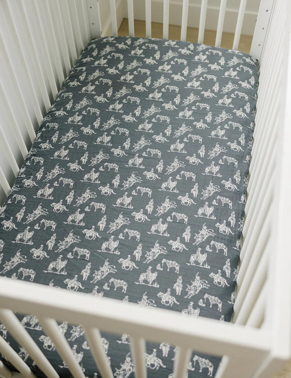 Wild West Muslin Crib Sheet