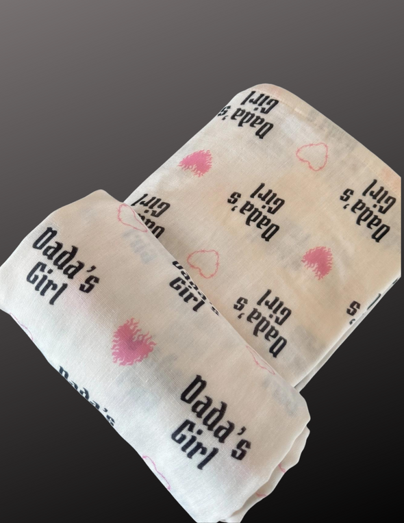 Dada's Girl Muslin Swaddle