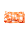 Orange and White Gingham Headband