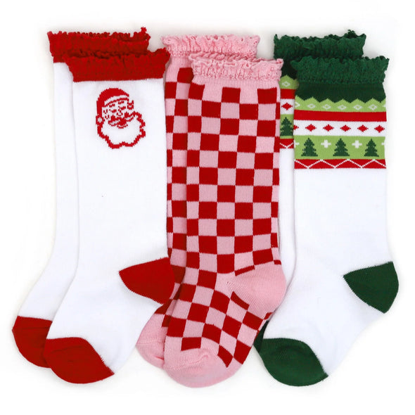 Merry & Bright Knee High Sock 3 Pack