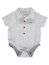 Helford Taupe Floral Woven Onesie