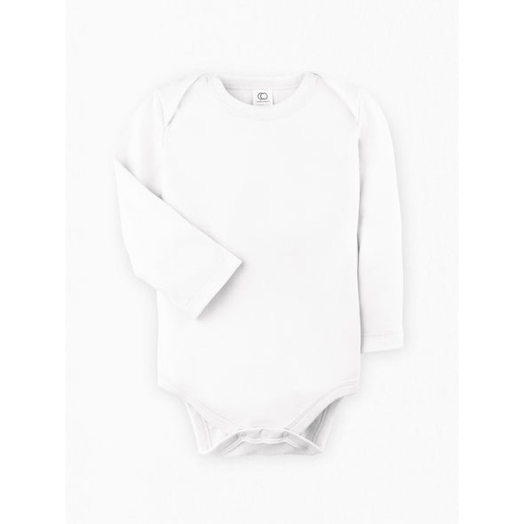 Classic Long Sleeve Body Suit - White
