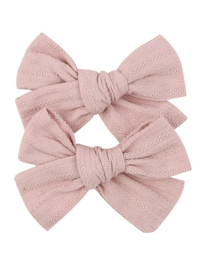 Chloe Cable Stitch Clip Bows