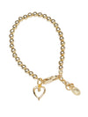 Aria - Gold Bracelet with Heart Charm