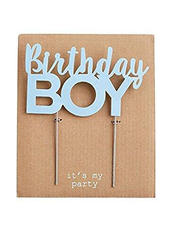 Mud Pie Birthday Boy Candle Cake Topper