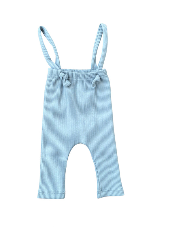 Ribbed Knit Overalls
