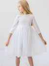 White Velvet Tutu Dress