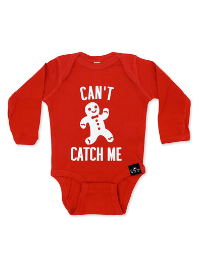 Can't Catch Me Long Sleeve Baby Bodysuit
