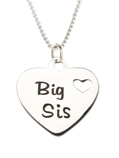 Big Sis Sterling Silver Heart Necklace