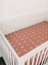 Mebie Baby Blush Triangle Muslin Crib Sheet