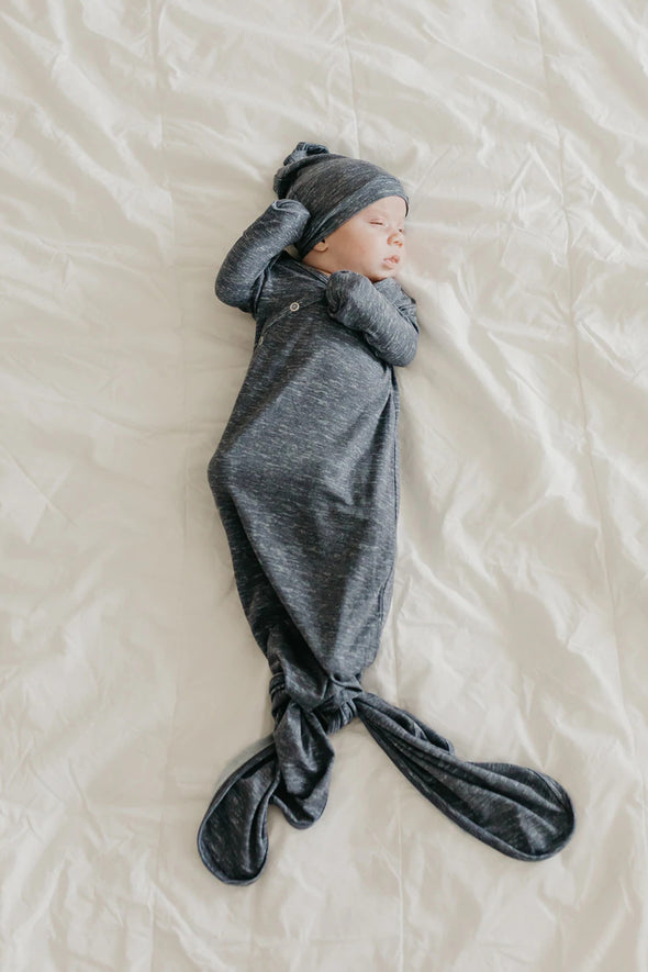 Copper Pearl Denim Knotted Gown