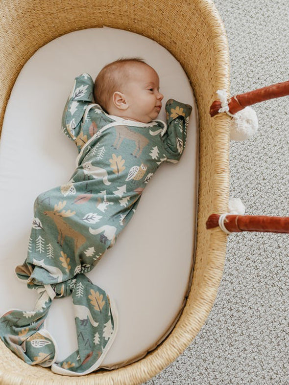 Copper Pearl Atwood Newborn Knotted Gown