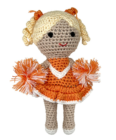 Zubels Bamboo Crochet Cheerleader Rattle