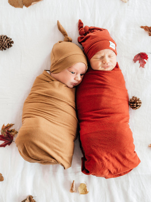 Copper Pearl Rust Swaddle Blanket