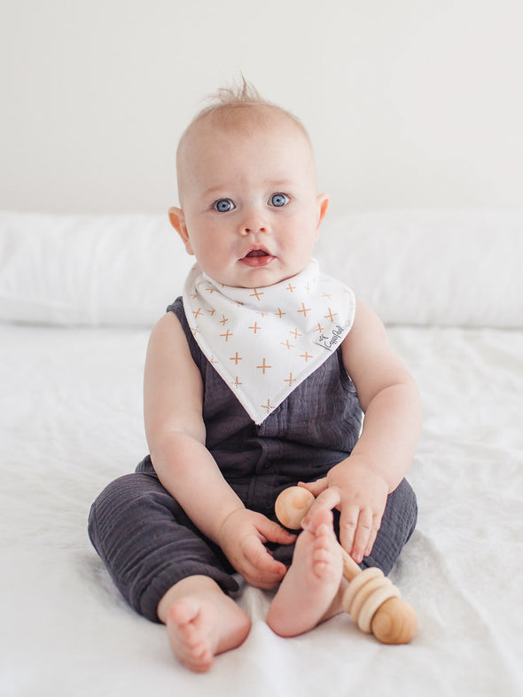 Copper Pearl Chip Bandana Bibs