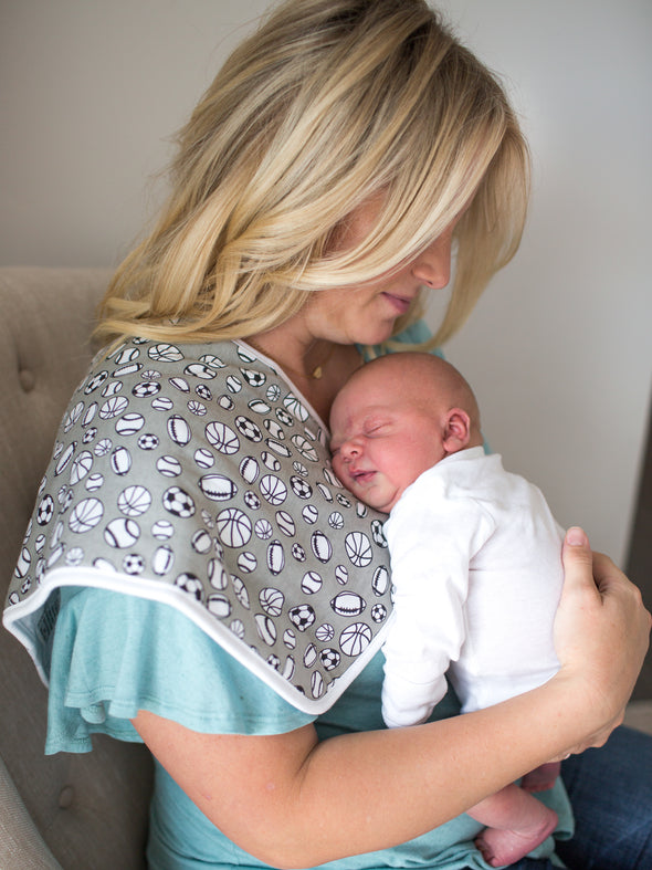 Copper Pearl Varsity Burp Cloth Set