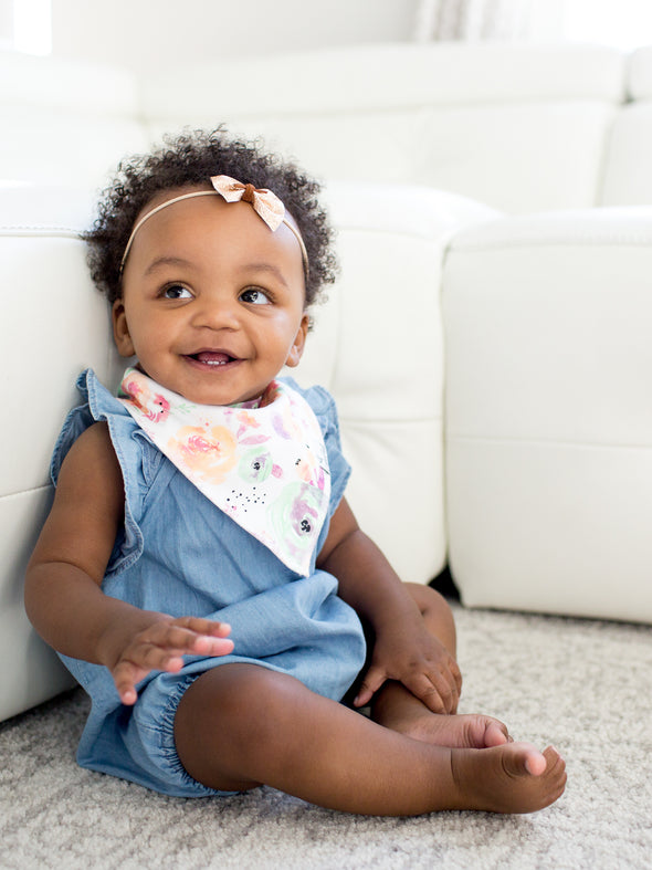 Copper Pearl Bloom Bandana Bibs