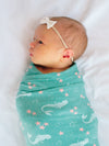 Copper Pearl Old Coral Swaddle Blanket