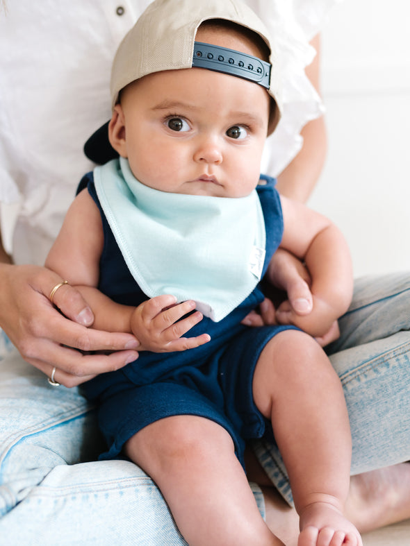 Copper Pearl Stone Bandana Bib Set