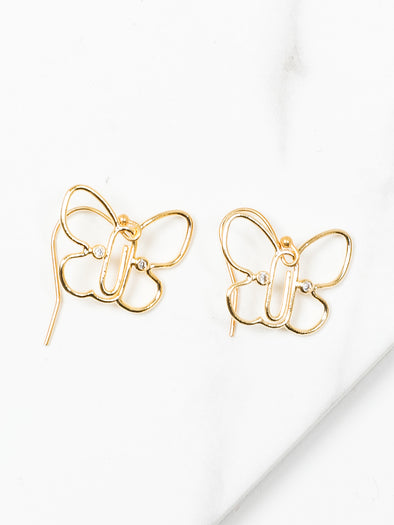 Butterfly Earrings Gold