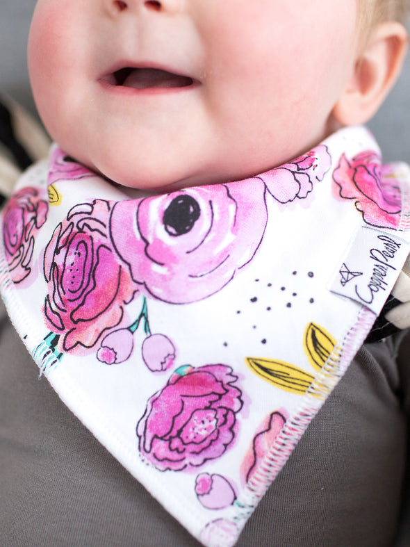 Copper Pearl Bloom Bandana Bibs