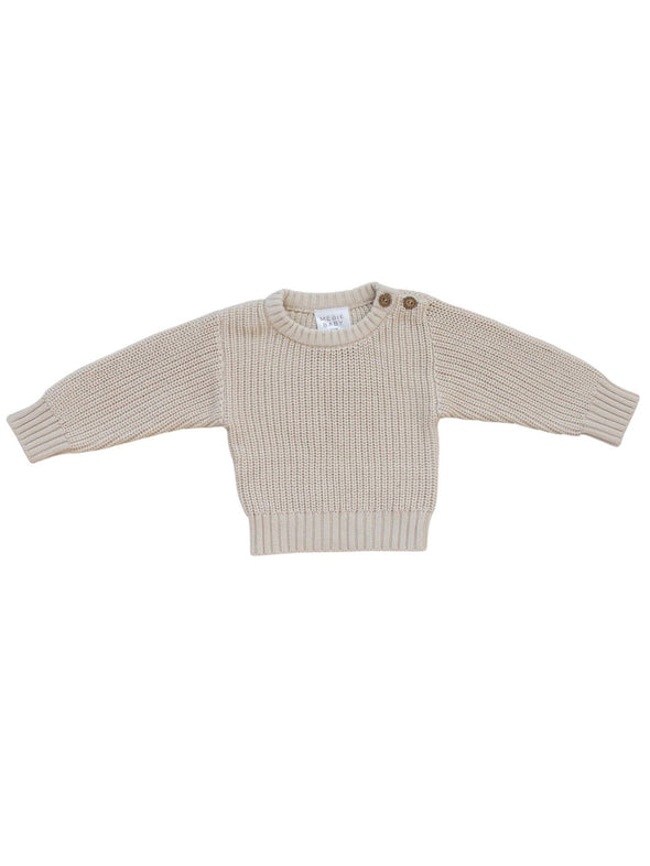 Mebie Baby Cream Knit Sweater