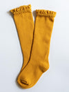 Little Stocking Co. Marigold Yellow Lace Top Knee Highs